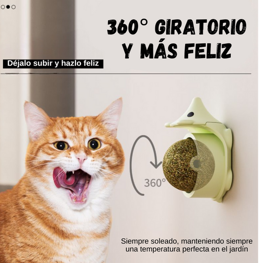 Bolinha Catnip Rotativa para Gatos - Diversión Infinita con Catnip